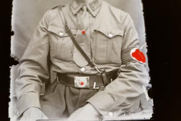 Preview: altes Glasnegativ - junger SA-Mann - Abteilung 3/M42